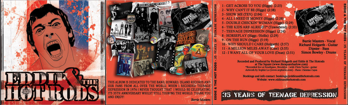 Eddie & The Hot Rods 25 Years of Teenage Depression Cd Design by Sophie Lo